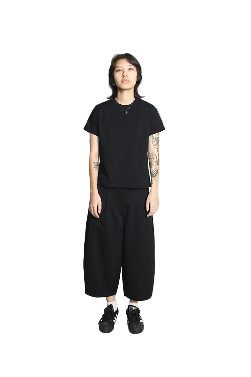 PLEATED CAPRIS
